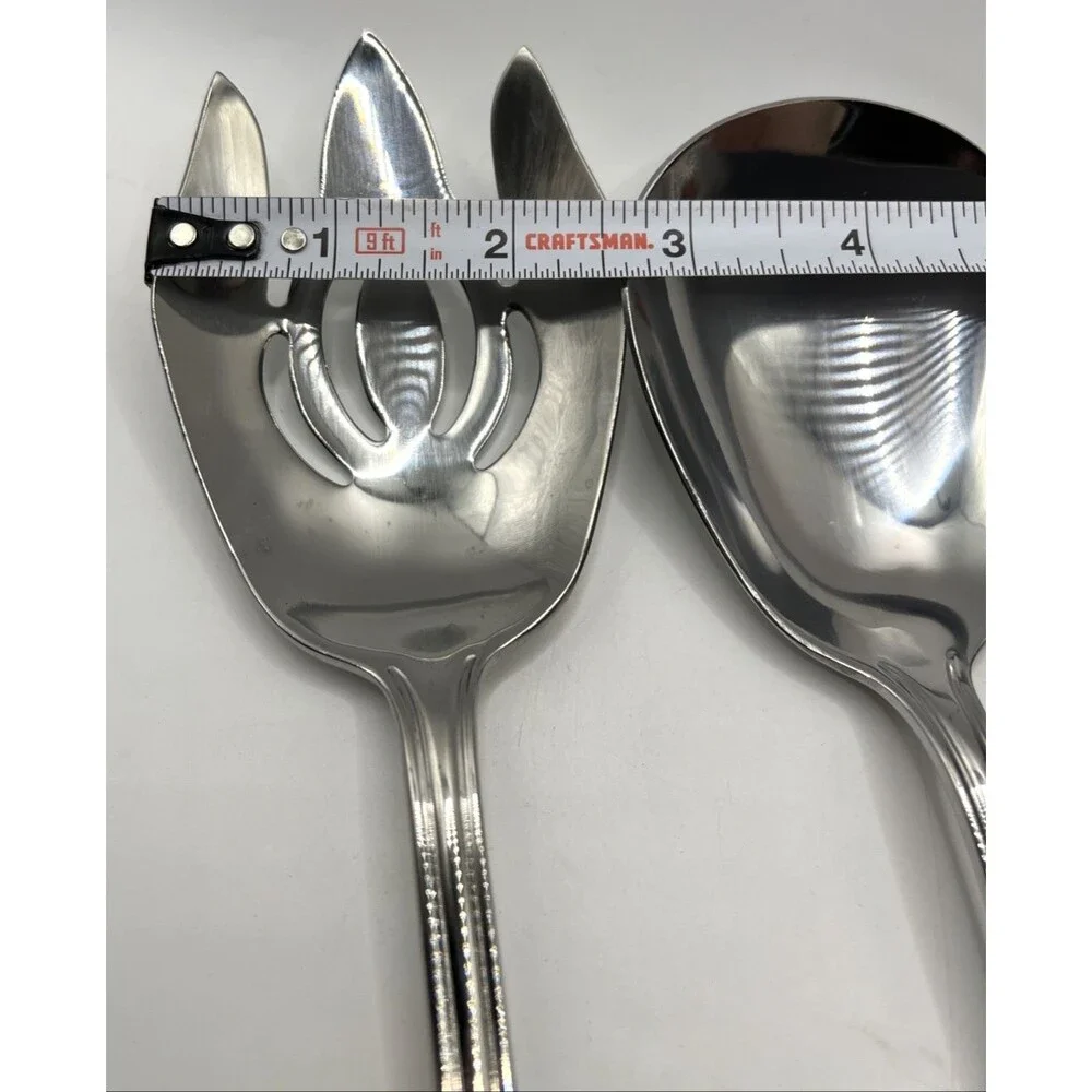 2 PIECE SERVING SET Reed & Barton Stainless (Arlington Newton?) Great Shape!